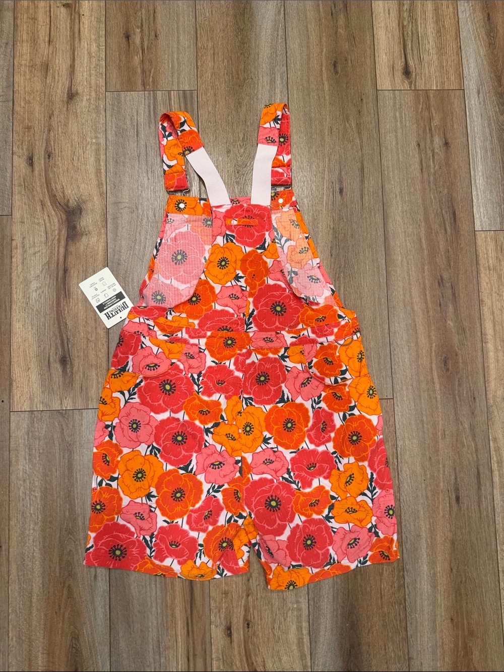 **Duluth Trading Co NWT Women's Heirloom Gardening Shorts POPPIES! Medium Floral - Picture 5 of 5